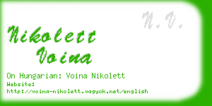 nikolett voina business card